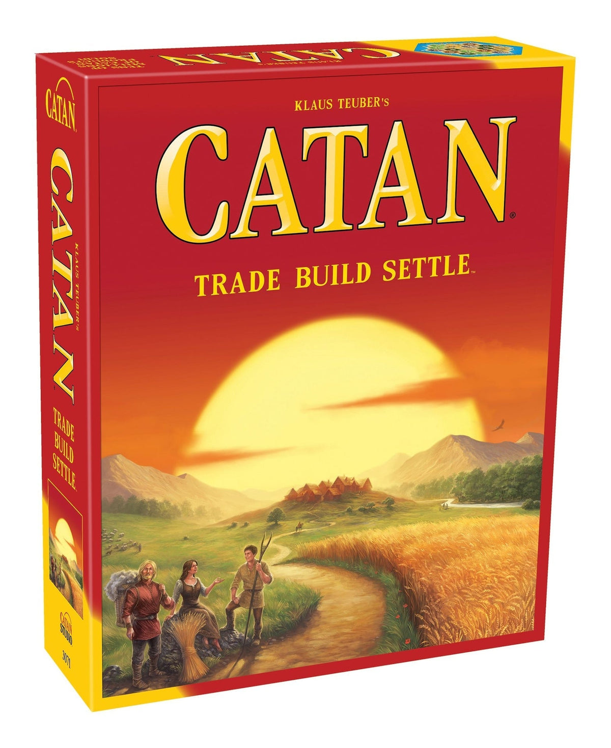 Klaus Teuber's Settlers of Catan Original Trade Build Settle Board Game Set, Ages 10+ Q1X5 - product image 1