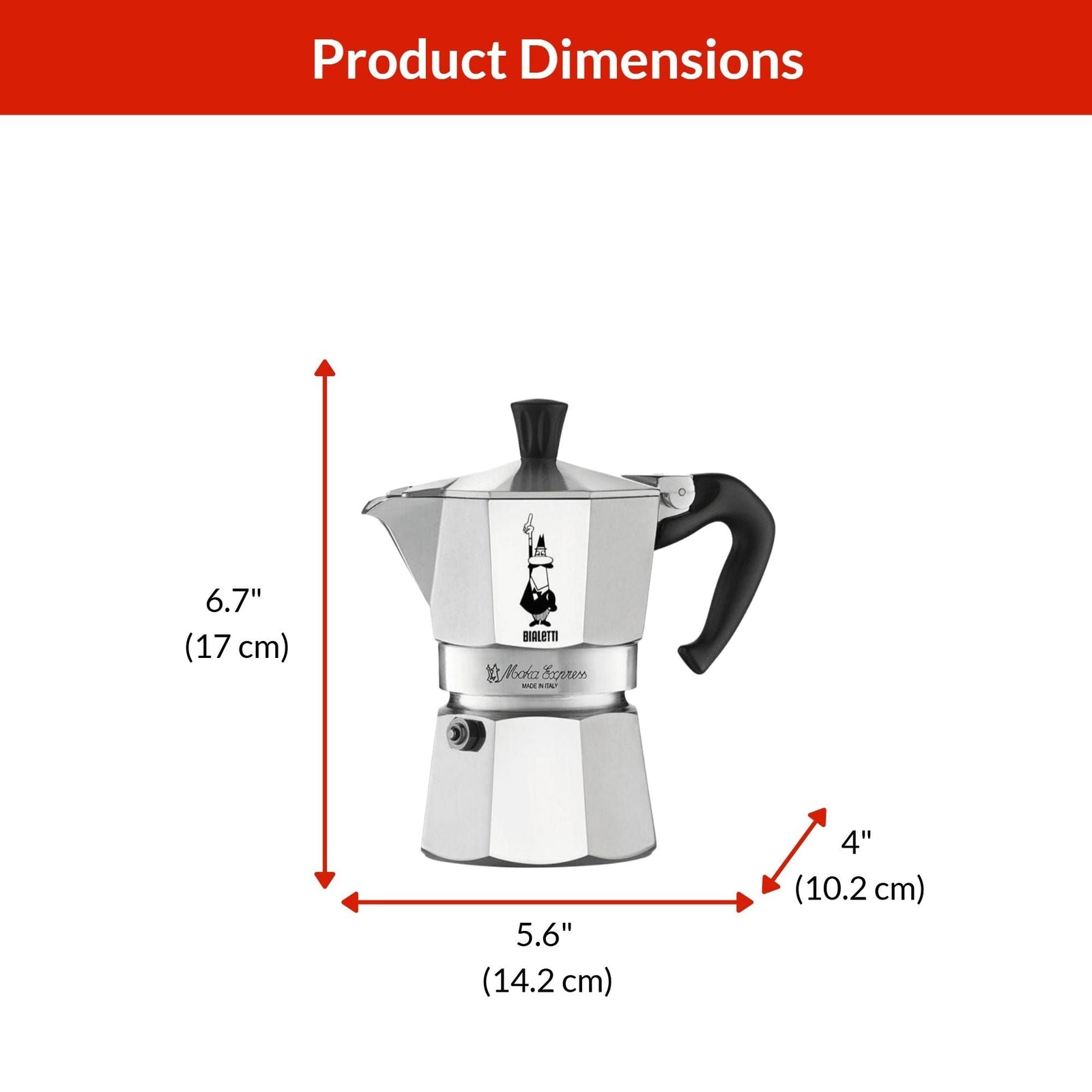 Moka Pot with Ergonomic Anti-Scale Handle, 3-Cup C0U1 - product image 3