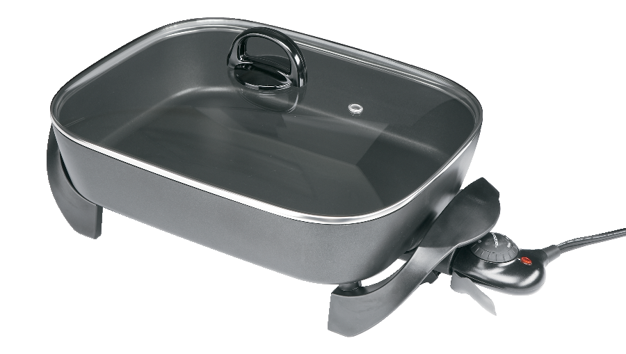 Family-Sized Non-Stick Electric Skillet, Black, 12x15-in U2F6 - product image 2