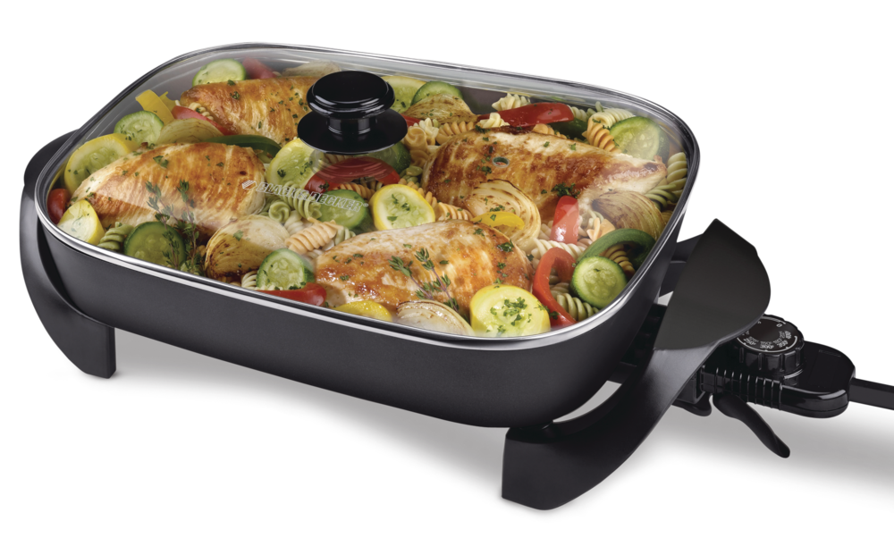 Family-Sized Non-Stick Electric Skillet, Black, 12x15-in U2F6 - product image 7