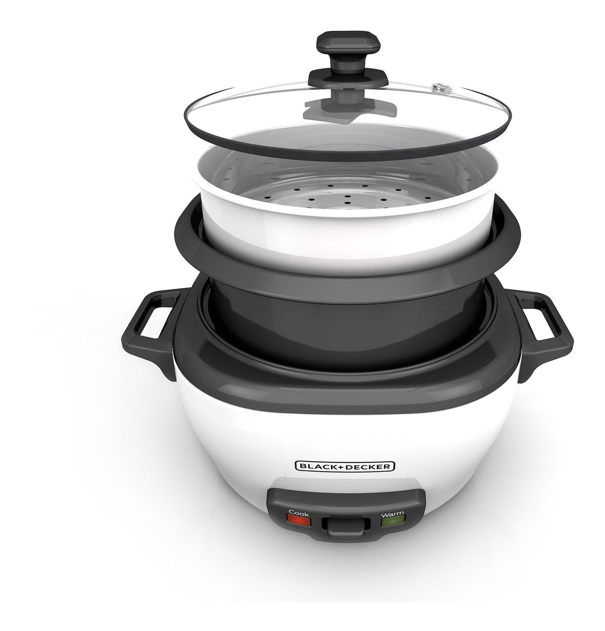 Rice Cooker & Non-Stick Steamer White, 16 Cups I8H1 - product image 2