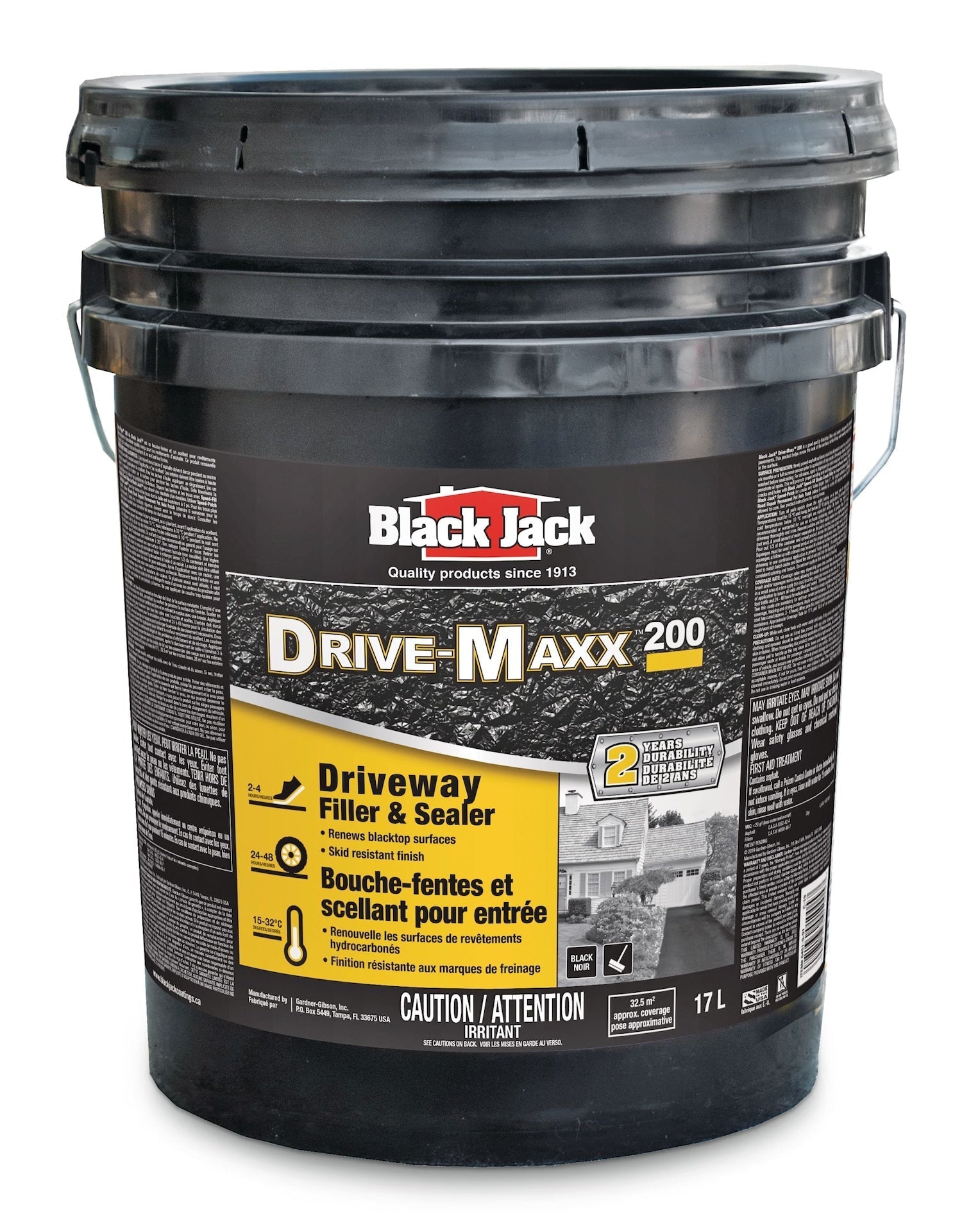 Black Jack Drive-Maxx 200 2-Year Asphalt Driveway Filler & Sealer, 32.5 sq. m Coverage, 17-L H1M4 - product image 1
