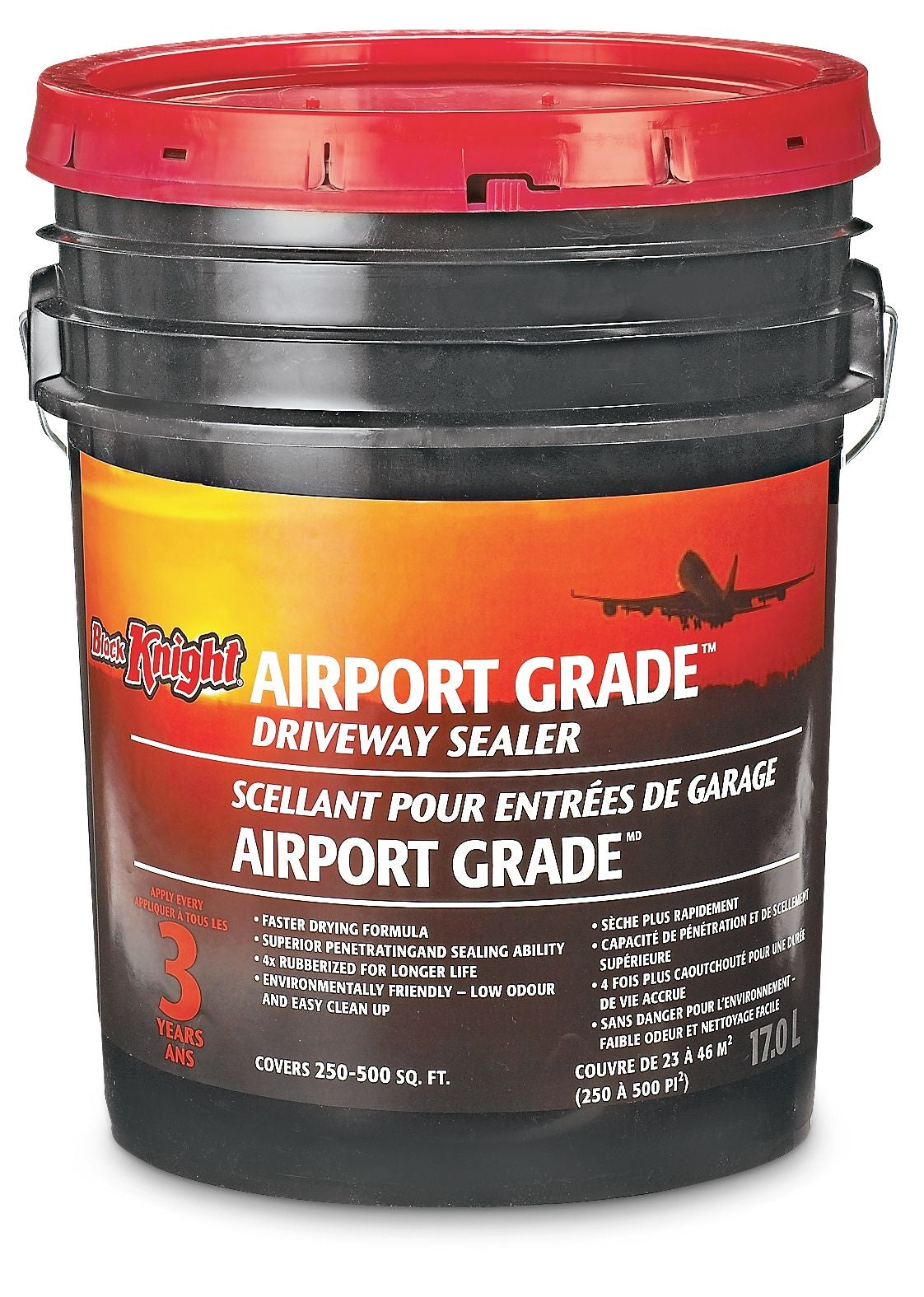 Black Knight Airport Grade 3-Year Asphalt Driveway Sealer, 250-500-sq. ft Coverage, 17-L A0D2 - product image 1