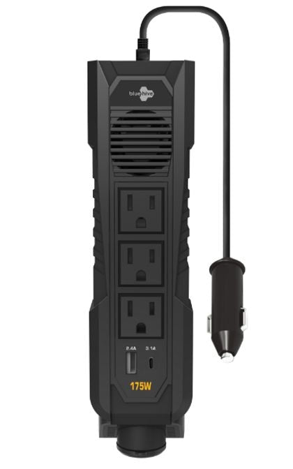 Power Inverter with USB Ports & Electrical Outlets, 175W Z0W2 - product image 1