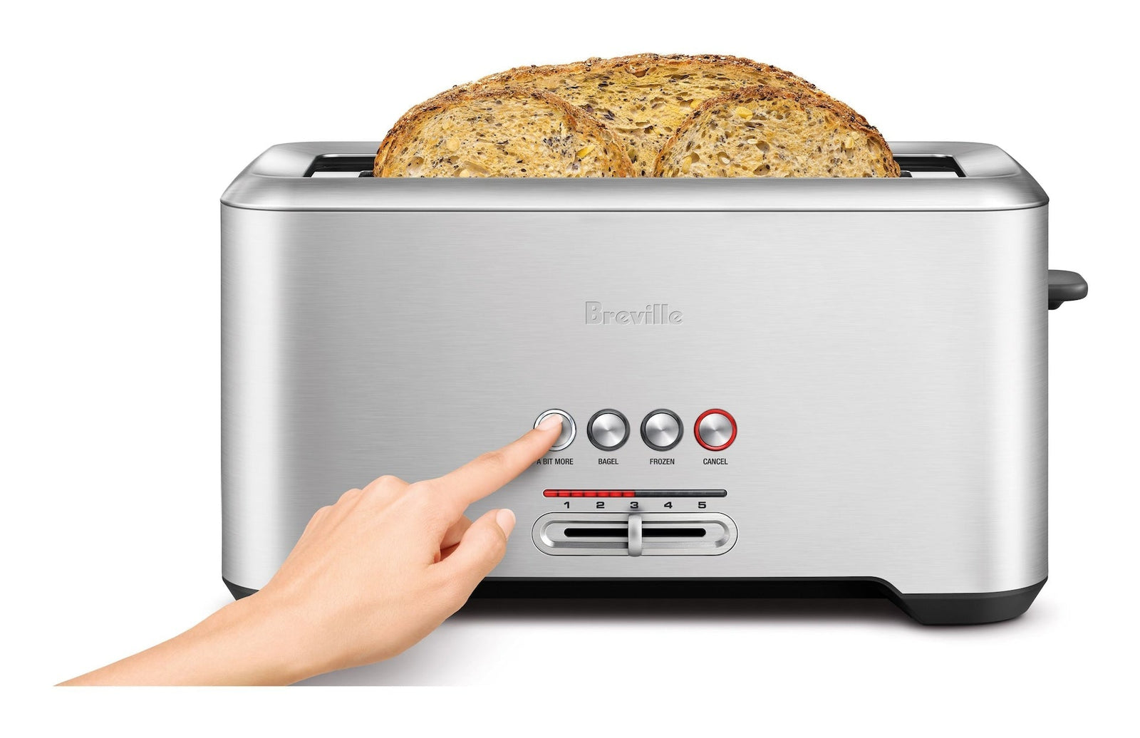 ‘A Bit More’ 4-Slice Toaster, Brushed Stainless Steel E1N3 - product image 3