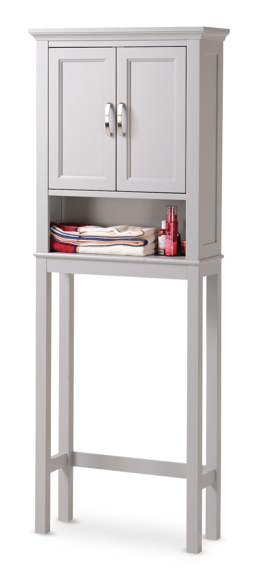 Elena 2-Door Over-The-Toilet Spacesaver Bathroom Storage Cabinet, Grey X7U4 - product image 1