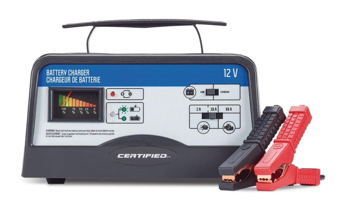Battery Charger, Fully Automatic, 10/2-Amp, 12V, with 50-Amp Engine Start C2Y8 - product image 1