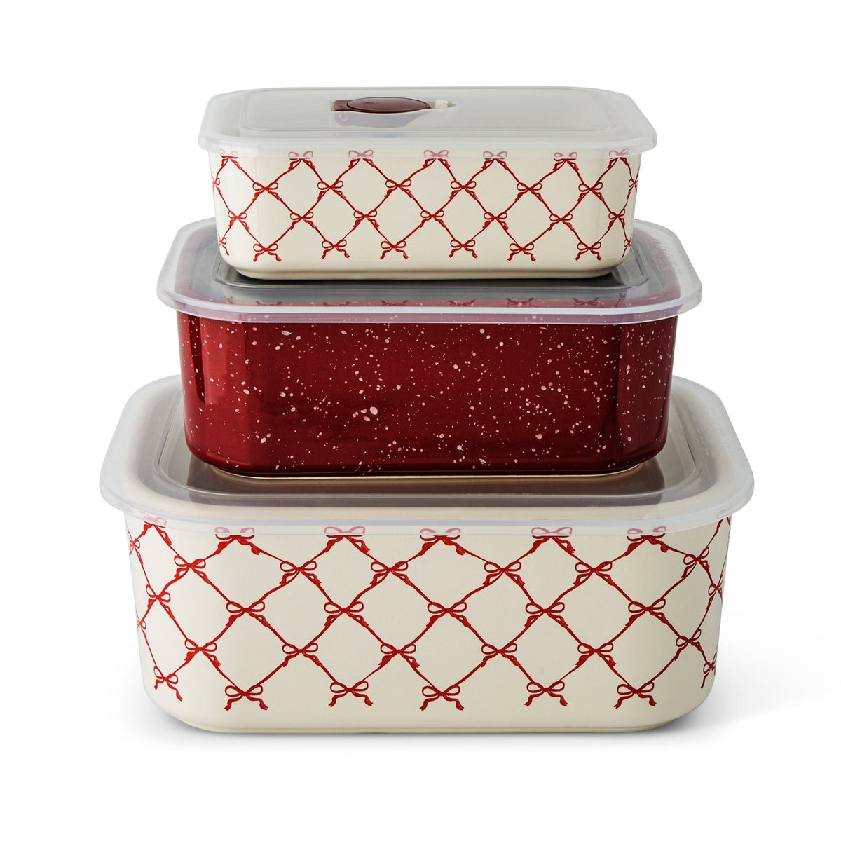 Kitchen Red Stackable Rectangular Baking Dishes, 6-pc C9V6 - product image 1