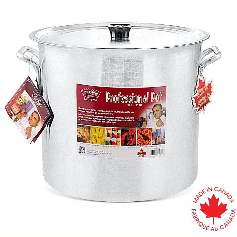 Custom Heavy Duty Industrial Aluminum Stockpot with Handles, 32-L M8K0 - product image 2