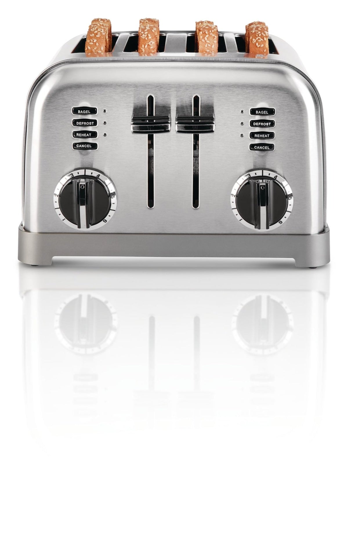 Metal Classic Toaster with 6 Settings, Stainless Steel, 4-Slices K7C8 - product image 2