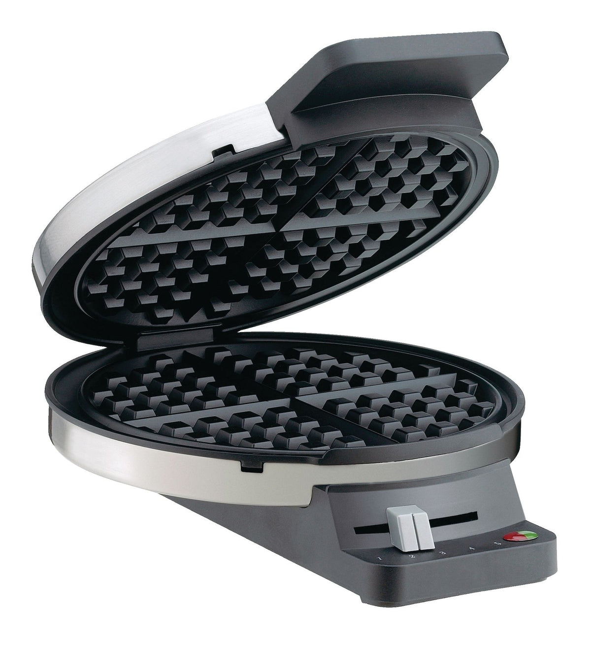 Round, Non-Stick Waffle Maker, Stainless Steel L0K4 - product image 2
