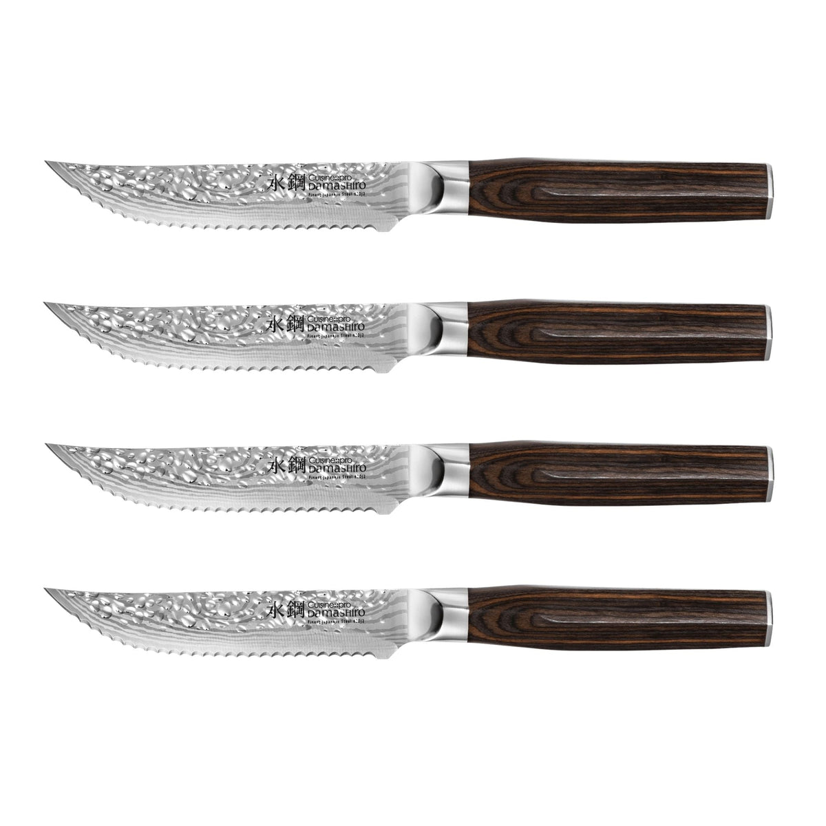 PRO DAMASHIRO EMPEROR STEAK KNIFE SET/4 J8B3 - product image 1