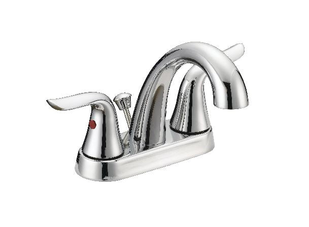 Plymouth Double Handle 4-in Centreset Bathroom Sink Faucet with Pop-Up Drain, Chrome I7N1 - product image 1
