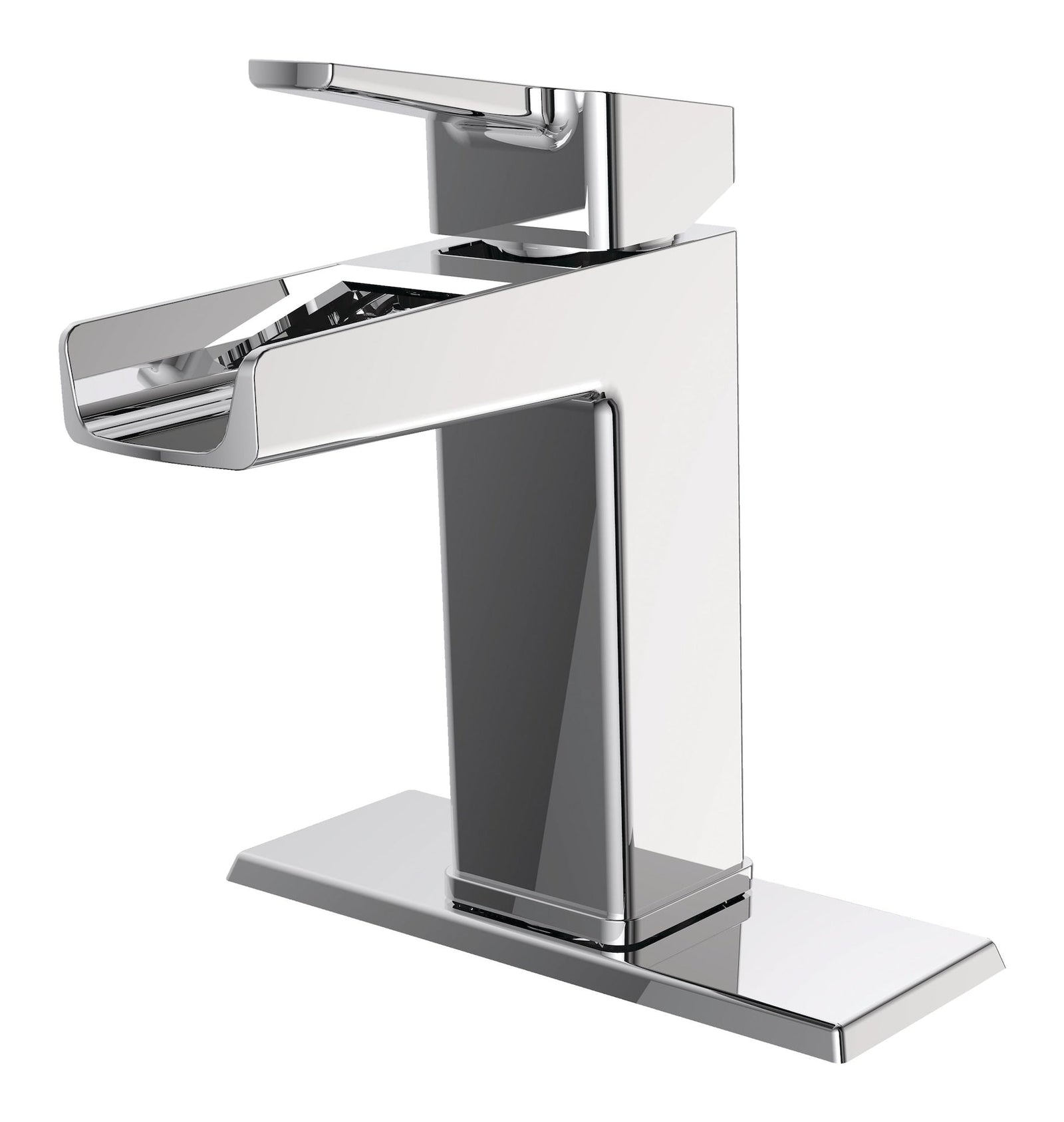 Reeve Single Handle Single Hole 4-in Centerset Bathroom Sink Faucet with Pop-up Drain, Chrome I6M2 - product image 2