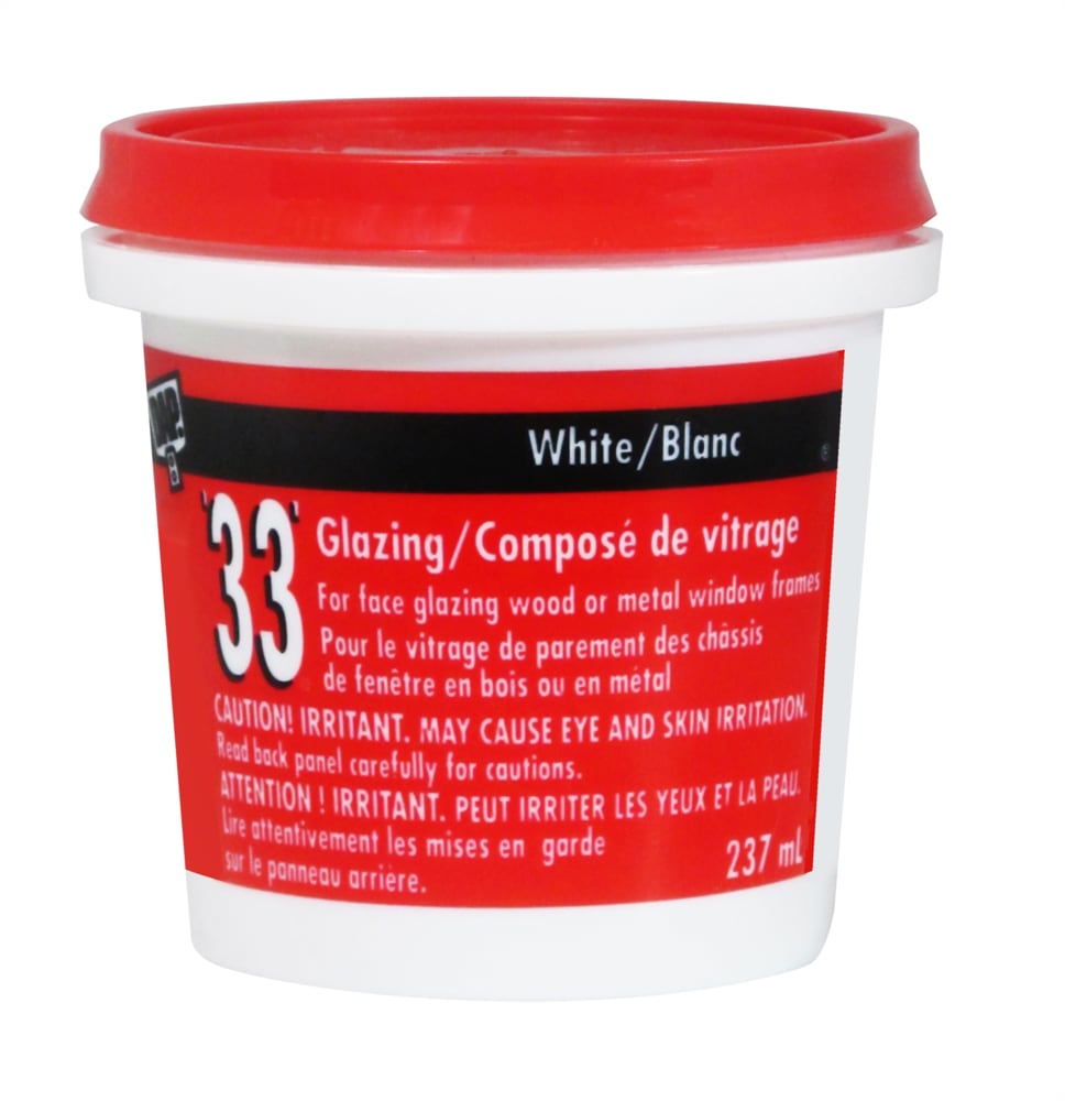 33 Glazing Putty Sealant For Wood & Metal Window Frames, Crack-Proof, White, 273-mL H2P5 - product image 1