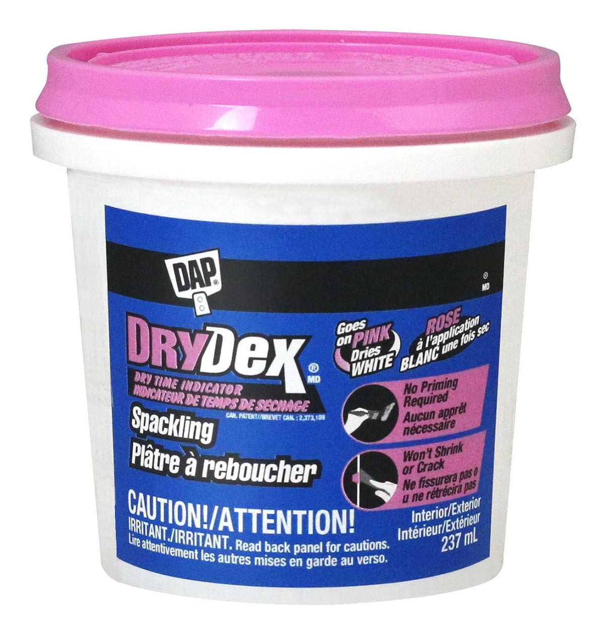 DryDex Spackling, Wall Hole/Crack Repair Filler with Dry Time Indicator, 237-mL L9S4 - product image 1