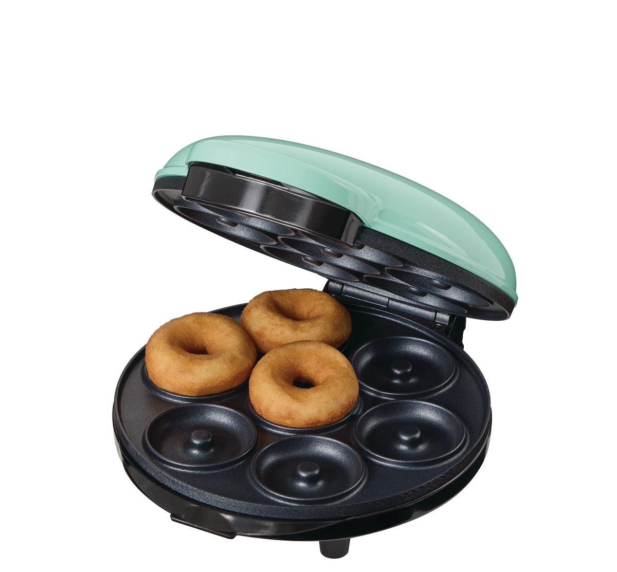 Express Mini Compact Electric Donut Maker, Non-Stick Surface, Aqua L6O8 - product image 1