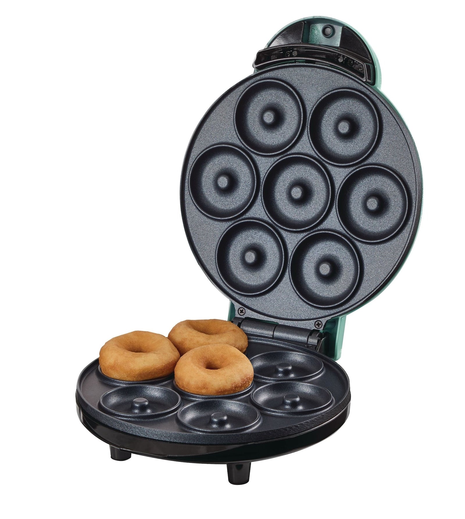 Express Mini Compact Electric Donut Maker, Non-Stick Surface, Aqua L6O8 - product image 4