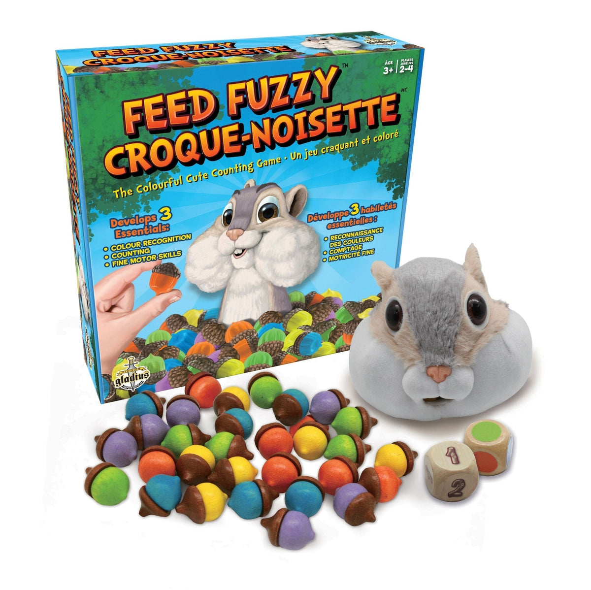 Fuzzy Colourful Counting Game, Bilingual, Ages 3+ J4E9 - product image 1