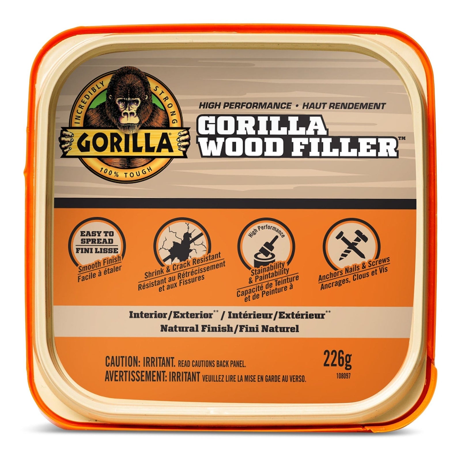 Glue Interior/Exterior Wood Filler, For Cracks, Gouges & Holes, 8-oz I5Q2 - product image 2