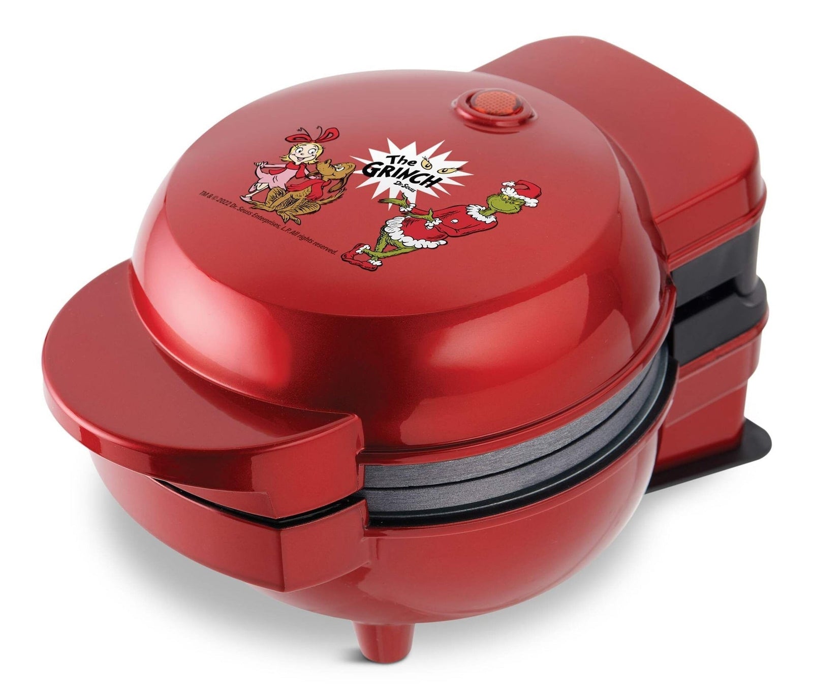 Non-Stick Mini Waffle Maker and Griddle, 6 Interchangeable Plates, Non-Stick, Red. P0K1 - product image 1