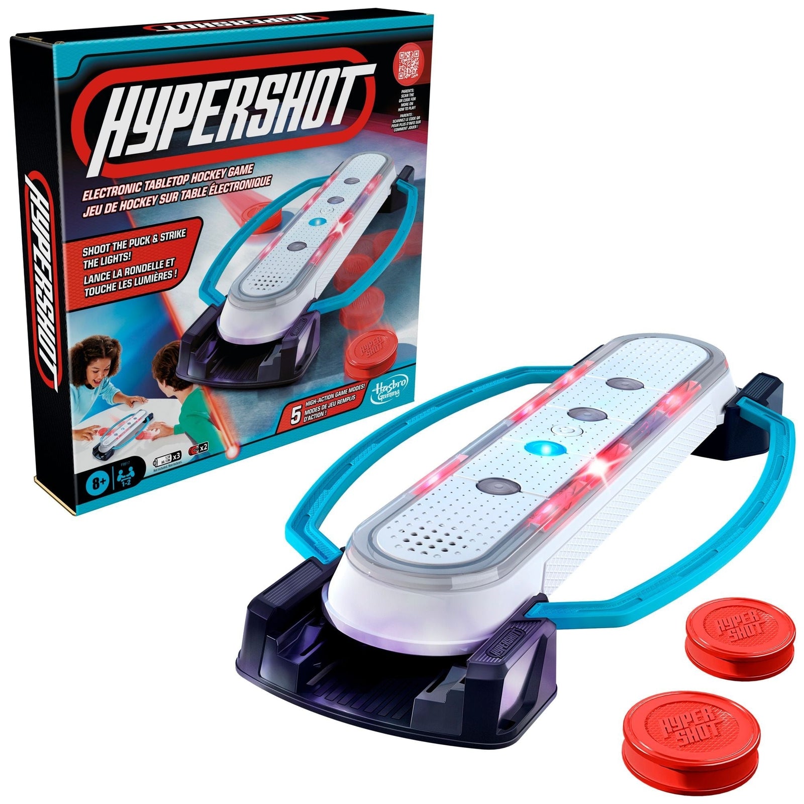 Games Hypershot Electronic Tabletop Hockey Game, 5-in-1 Board Game, Ages 8+ Z8K4 - product image 1