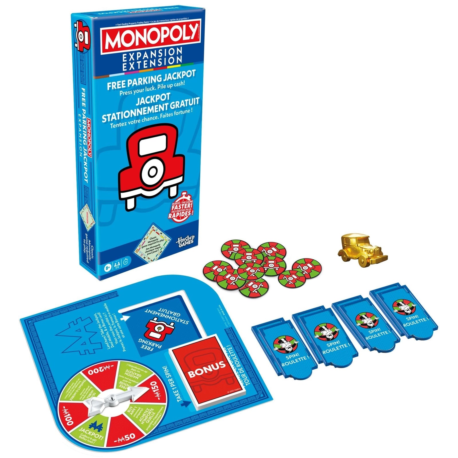 Games Monopoly Free Parking Jackpot Expansion Pack for Classic Monopoly Game W7T2 - product image 1