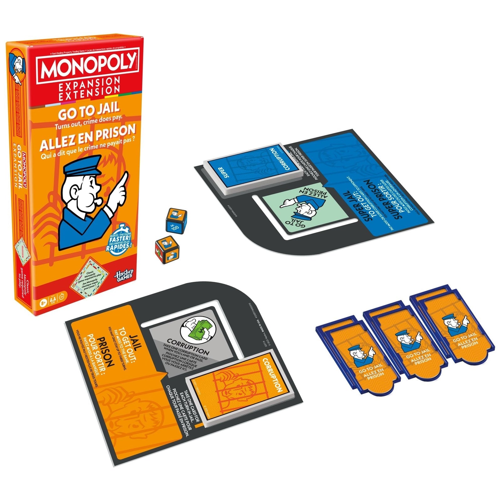 Games Monopoly Go To Jail Expansion Pack for Classic Monopoly Game M8A1 - product image 1