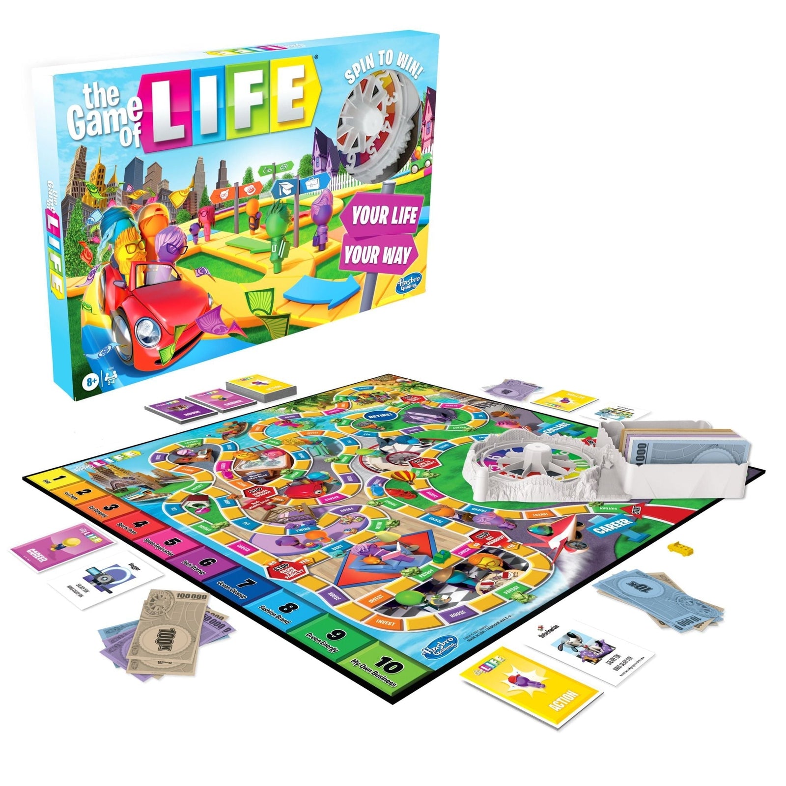 Games The Game Of Life Classic 2-4 Player Board Game, English/French, Ages 8+ D5D4 - product image 1