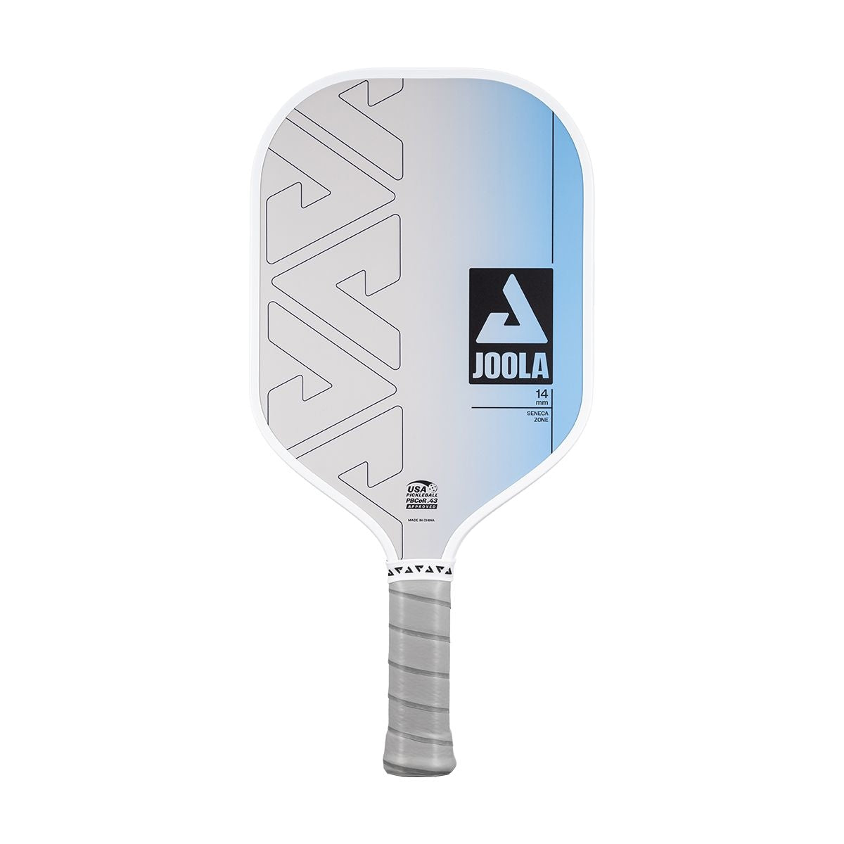 Zone Hybrid Fibreglass & Carbon Fibre 14mm Pickleball Paddle with Feel-Tec Grip, USAPA Approved, White/Blue R7M5 - product image 1