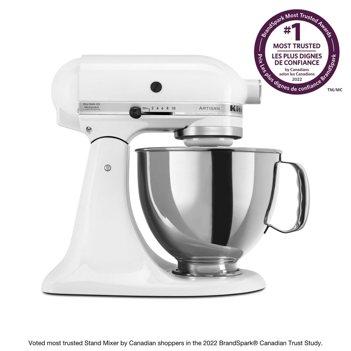 Artisan Series 5-Quart Tilt-Head Stand Mixer, White D2E1 - product image 8