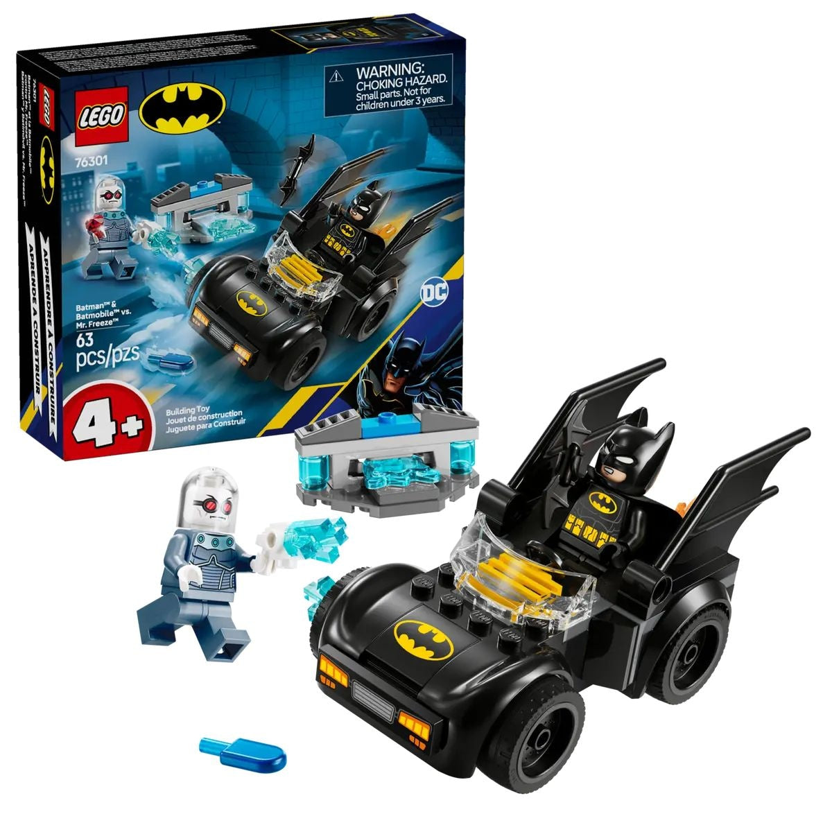 Batman: Batman & Batmobile vs. Mr. Freeze - 76301, 63-pcs, Ages 4+ T8Y6 - product image 1