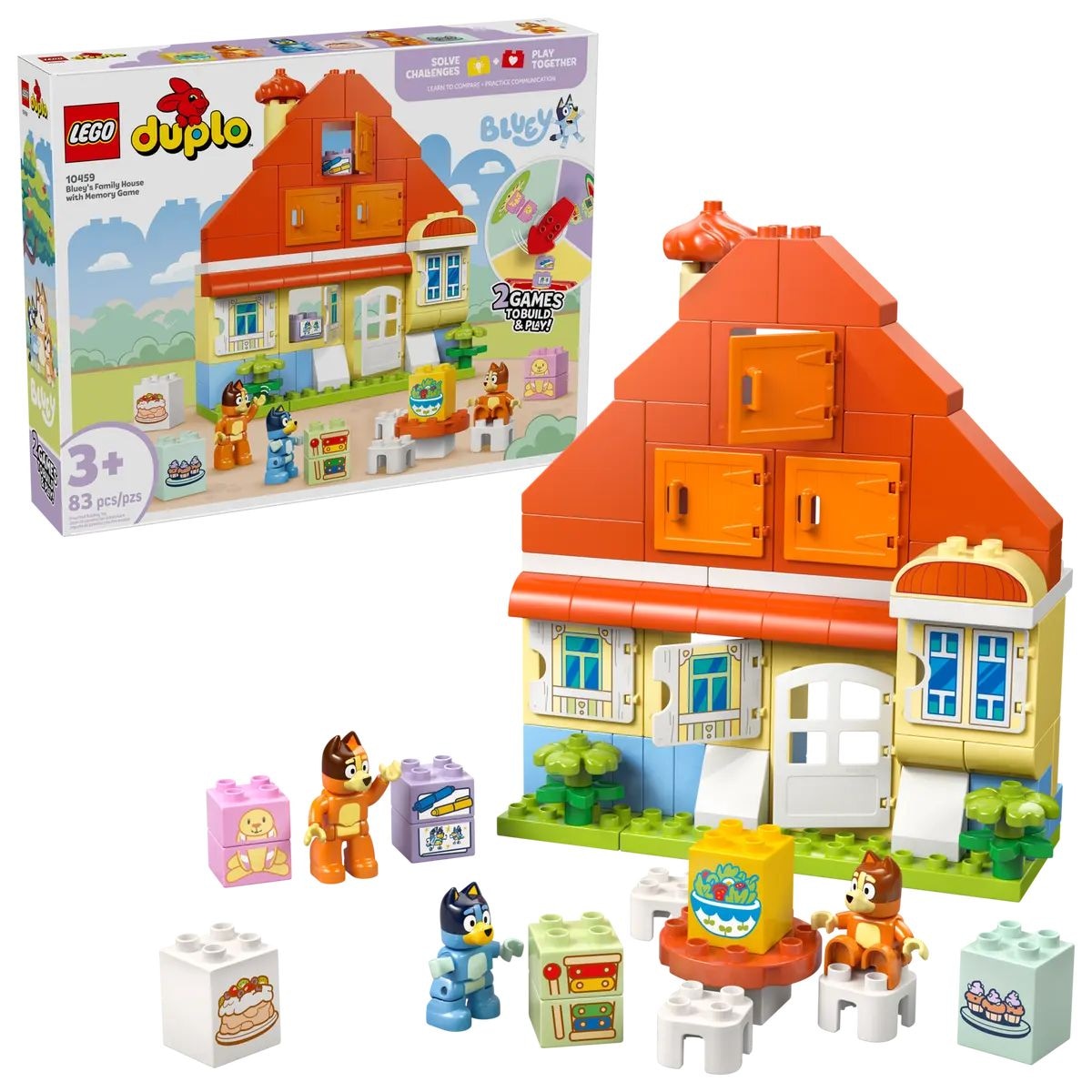 Duplo Bluey's Family House with Memory Game - 10459, 83-pcs, Ages 3+ G0B6 - product image 1