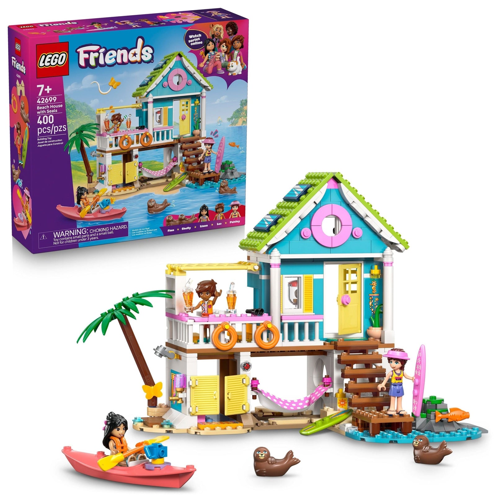 Friends Beach House with Seals - 42699, 400-pcs, Ages 6+ B0B8 - product image 1