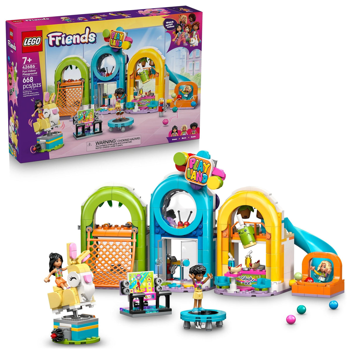 Friends Fun Indoor Playground Building Set - 42686, 668-pcs, Ages 7+ N5G9 - product image 1