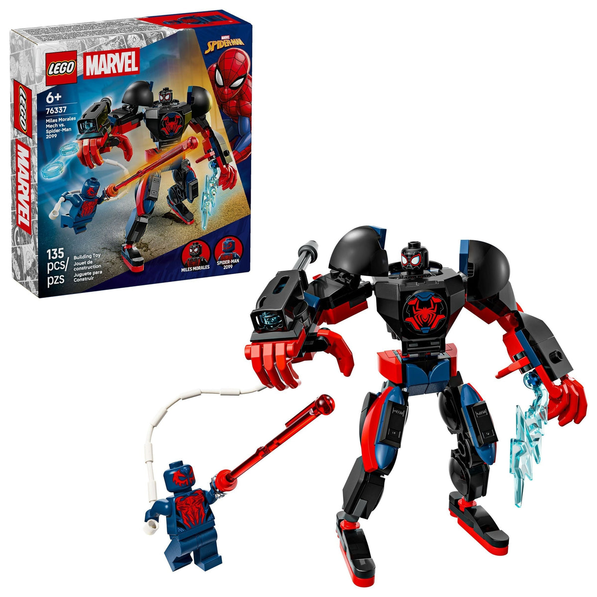LEGO Miles Morales Mech Vs. Spider-Man 2099 - 76337, 135-pcs, Ages 6+ M8H2 - product image 1