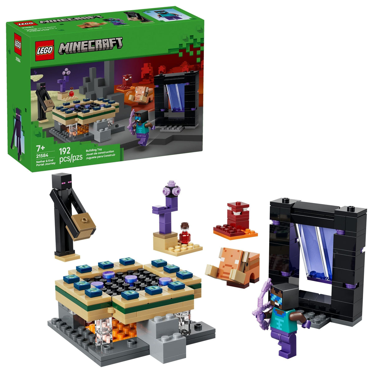 Minecraft Nether & End Portal Journey - 21584, 192-pcs, Ages 7+ K9K4 - product image 1