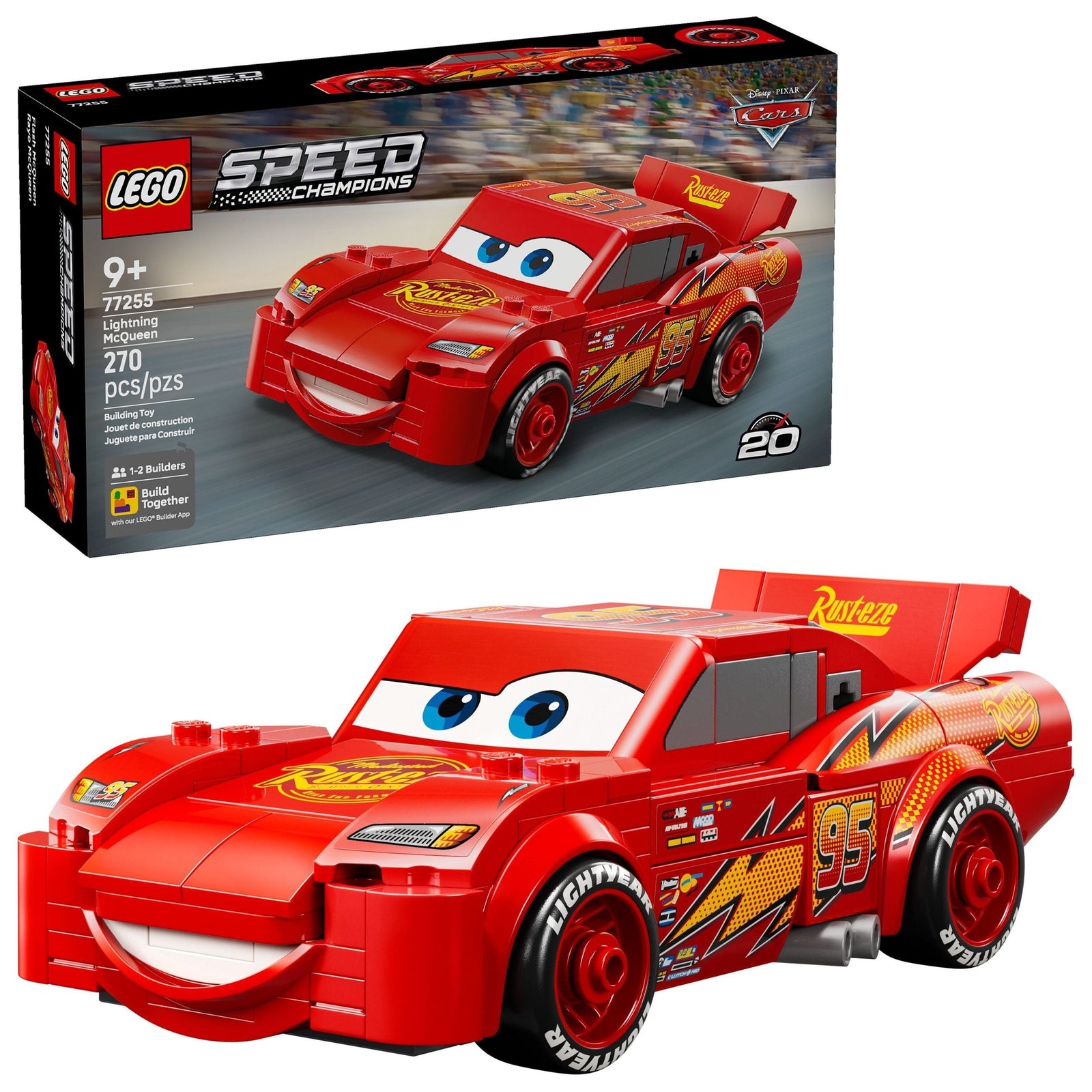 LEGO Speed Champions Pixar Lightning McQueen - 77255, 270-pcs, Ages 9+ X4O9 - product image 1