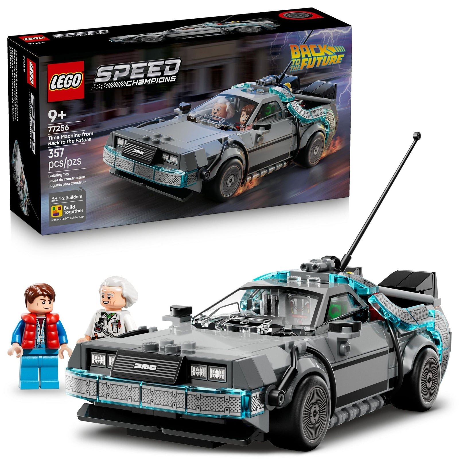 Speed Champions Time Machine From Back To The Future - 77256, 357-pcs, Ages 9+ Q9W4 - product image 1