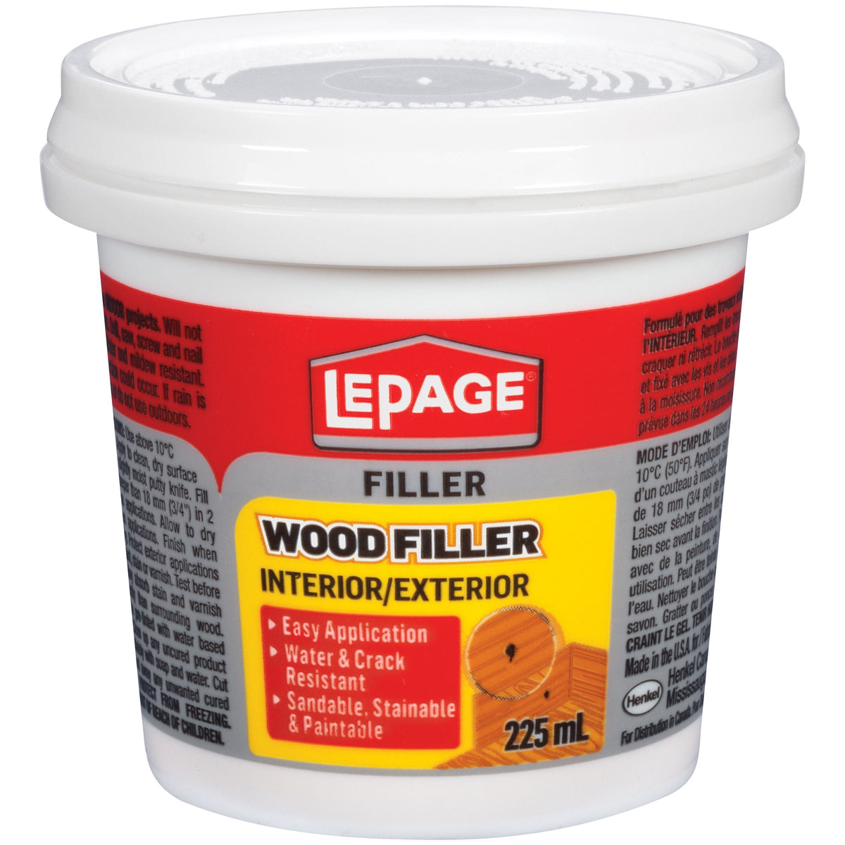 Interior/Exterior Wood Filler, Repairs Cracks & Holes, Water-Resistant, Brown, 225-mL V6D0 - product image 1