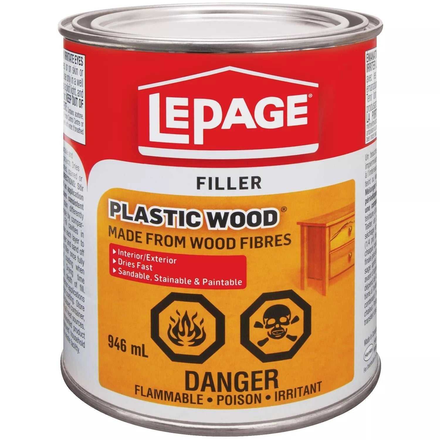 Plastic Wood Filler, 946-mL W1F1 - product image 1