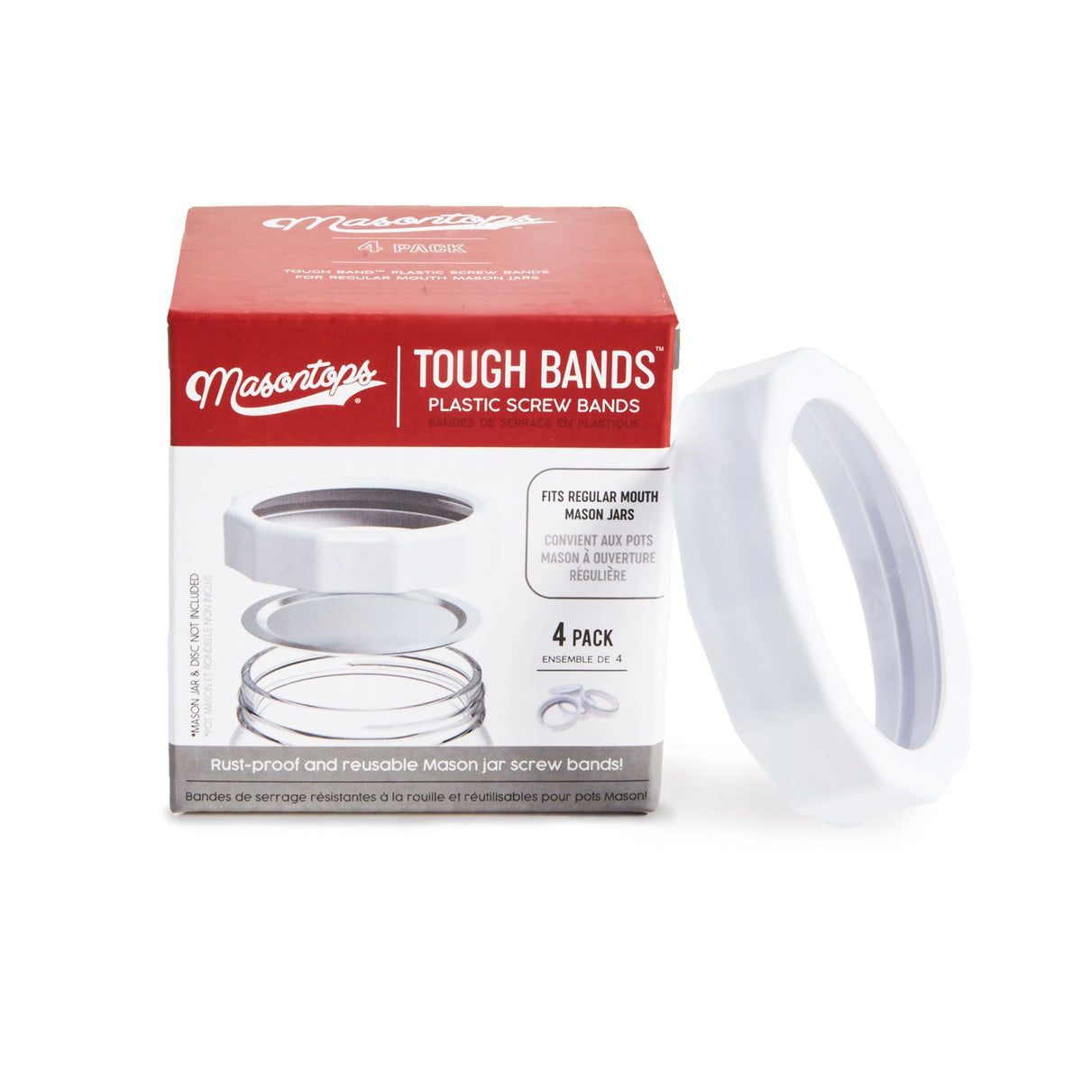 Regular Tough Screw Band for Jars, Rust-proof, 4-pk P4V4 - product image 1