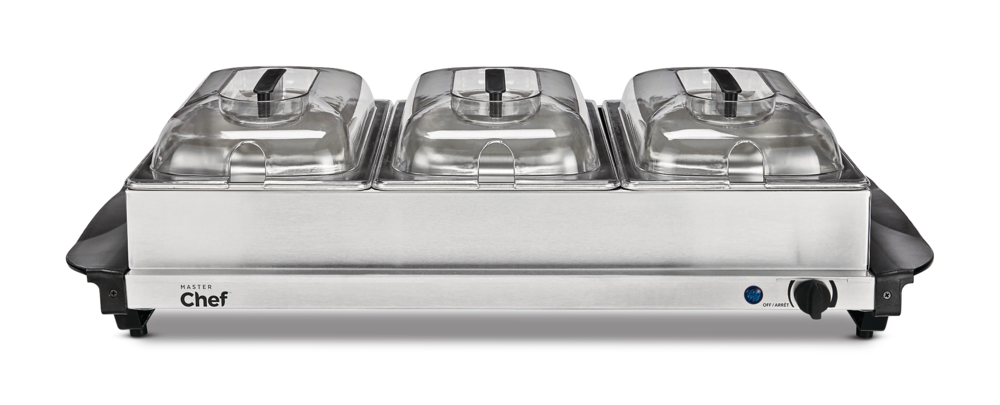 3-Tier Buffet Server/Food Warmer with Warming Tray, Stainless Steel, 300W N2F5 - product image 2