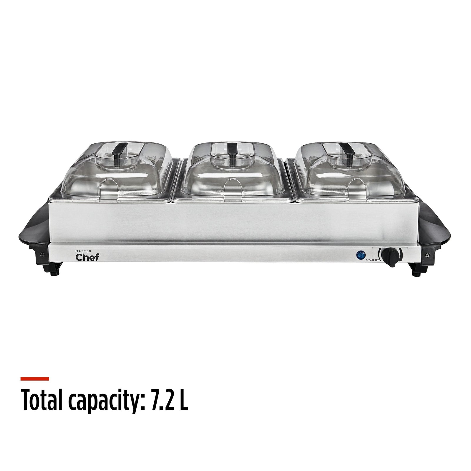 3-Tier Buffet Server/Food Warmer with Warming Tray, Stainless Steel, 300W N2F5 - product image 8