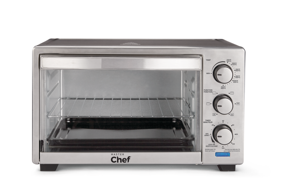 Convection Toaster Oven with 4 Functions, Stainless Steel, Black, 6-Slices C1M2 - product image 1
