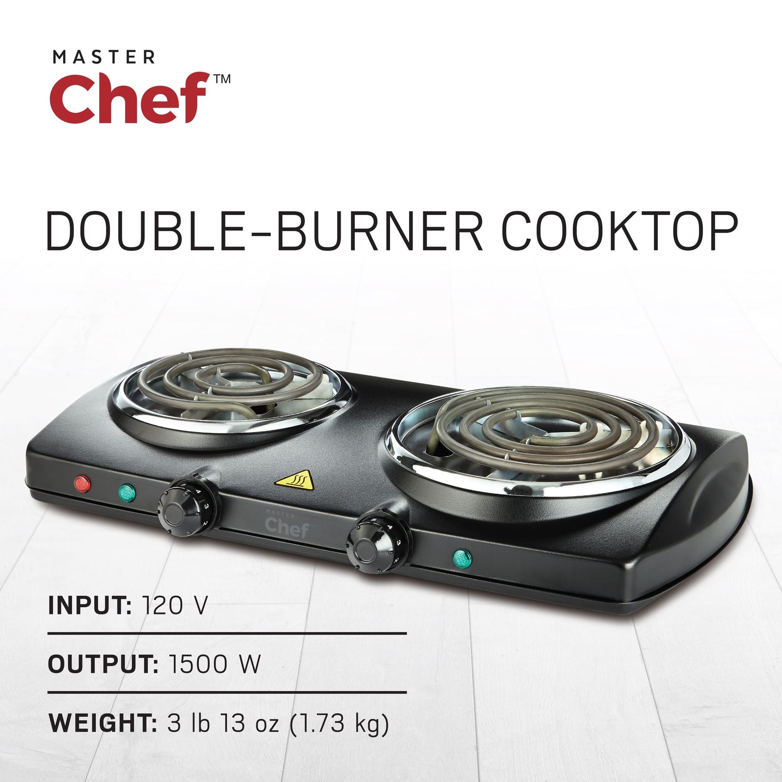 Double Burner Hot Plate, Black, 1500W L2S3 - product image 4