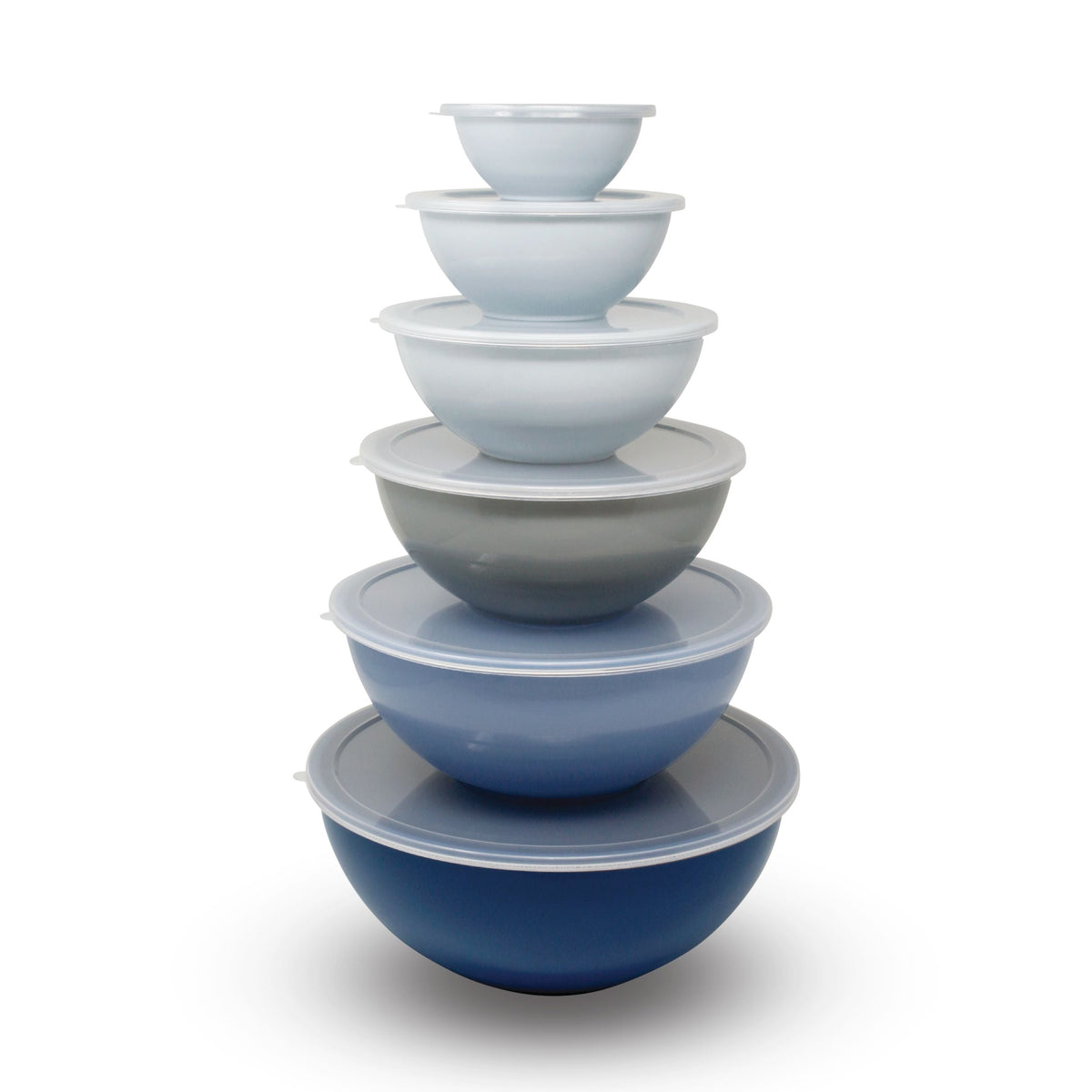Mixing Bowl Set with Lids, Blue, 12-pc O9K8 - product image 1