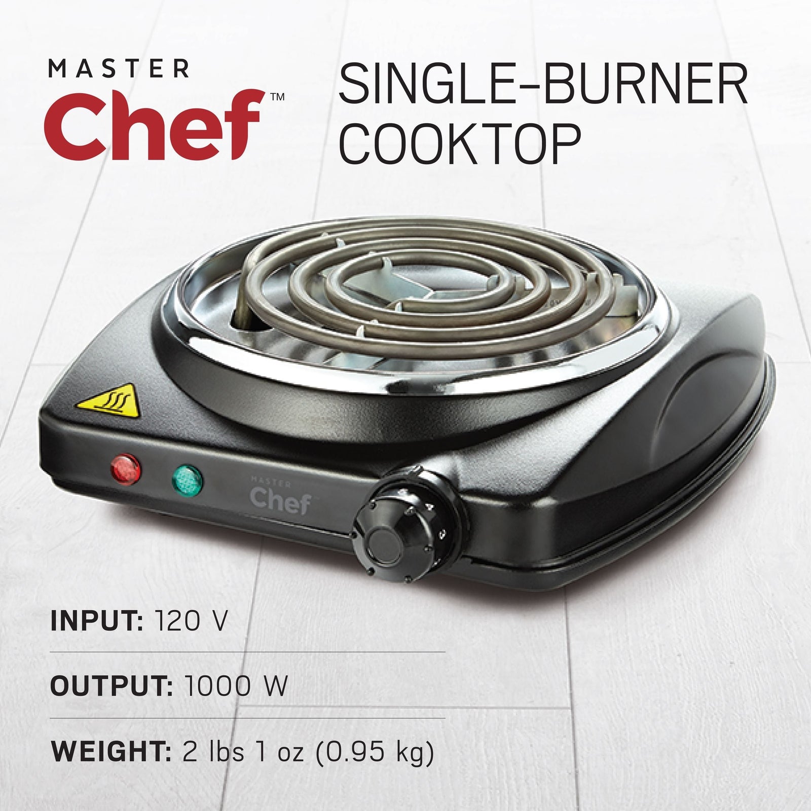 Single Burner Hot Plate, Black, 1000W C5G6 - product image 4