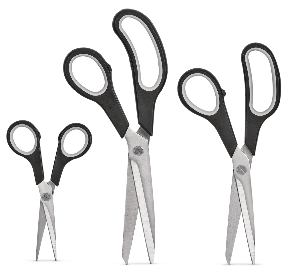 Stainless Steel Scissor Set, Ergonomic Grip, 3-pc F2J8 - product image 1
