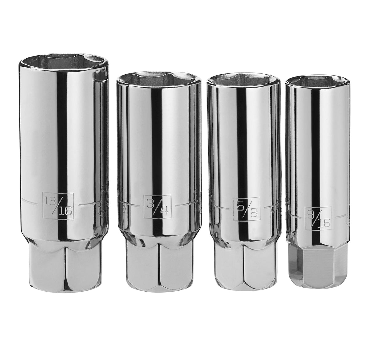 4 Piece 3/8" Drive Spark Plug Socket Set SAE R5F5 - product image 1
